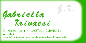 gabriella krivacsi business card